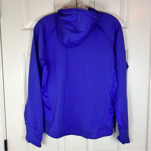 Nike 1/4 Zip Hooded SweatShirt Blue Size Medium Fleece‎ Lined Excellent Cond - Picture 3 of 6